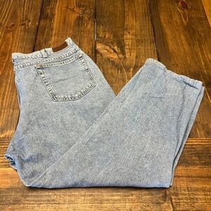 LLBean Double‎ L Natural Fit Mens Light Wash Denim Jeans Size 38x30, vintage